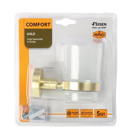 Стакан FIXSEN COMFORT GOLD FX-87006 золото матовое Стакан FIXSEN COMFORT GOLD FX-87006 золото матовое