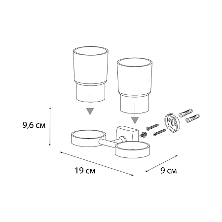 Стакан FIXSEN KVADRO FX-61307 хром Стакан FIXSEN KVADRO FX-61307 хром