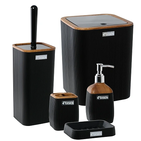 Стакан FIXSEN BLACK WOOD FX-401-3 черный/коричневый Стакан FIXSEN BLACK WOOD FX-401-3 черный/коричневый