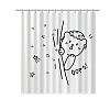 Штора для ванны FIXSEN TEDDY FX-2505 белый/черный