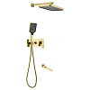 Душевая система Fmark FS8750-3C встраиваемая, золото матовое Душевая система Fmark FS8750-3C встраиваемая, золото матовое