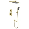 Душевая система Fmark FS8748-3C встраиваемая, золото матовое Душевая система Fmark FS8748-3C встраиваемая, золото матовое
