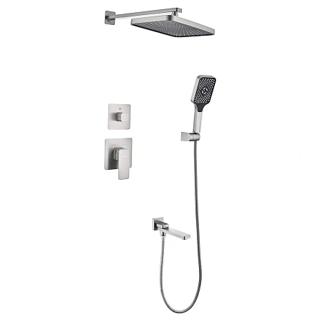 Душевая система Fmark FS8748-3L встраиваемая, сатин Душевая система Fmark FS8748-3L встраиваемая, сатин