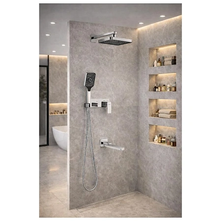 Душевая система Fmark FS8750-3A встраиваемая, хром Душевая система Fmark FS8750-3A встраиваемая, хром