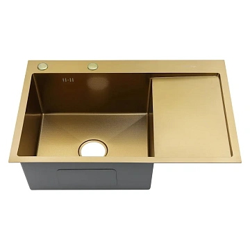 Кухонная мойка Fmark FSC6550C-L золото матовое
