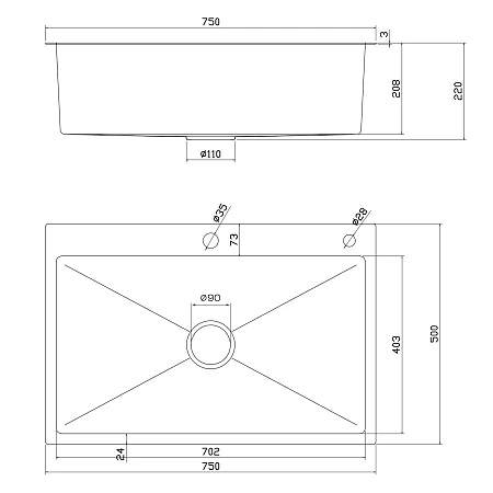 Кухонная мойка Fmark FSC7550C золото матовое Кухонная мойка Fmark FSC7550C золото матовое
