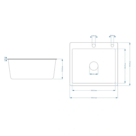 Кухонная мойка Fmark FSC5545Q графит Кухонная мойка Fmark FSC5545Q графит