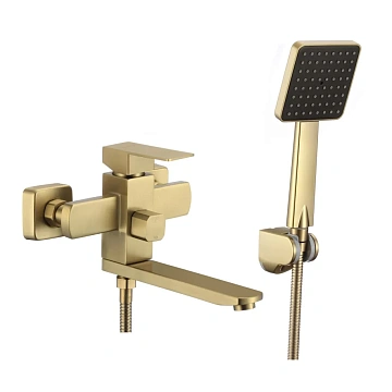 Смеситель для ванны Fmark FS8104C золото матовое
