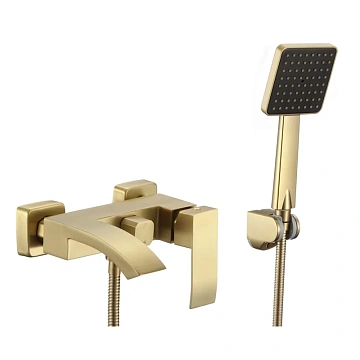 Смеситель для ванны Fmark FS8624C золото матовое