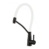 Смеситель для кухни Fmark FS8255H-02 с гибким изливом, черный/белый Смеситель для кухни Fmark FS8255H-02 с гибким изливом, черный/белый