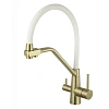 Смеситель для кухни Fmark FS0662-C02 с подключением к фильтру, бронза