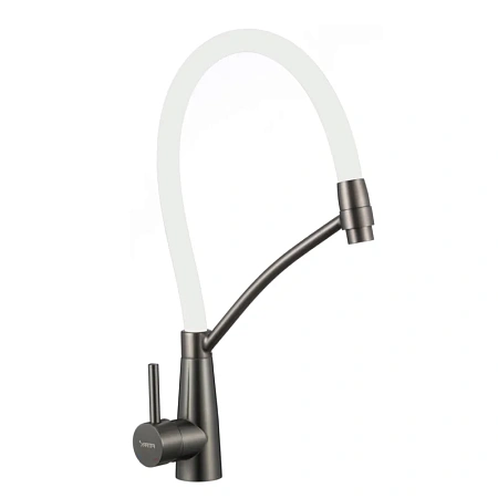 Смеситель для кухни Fmark FS8255Q-02 с гибким изливом, графит