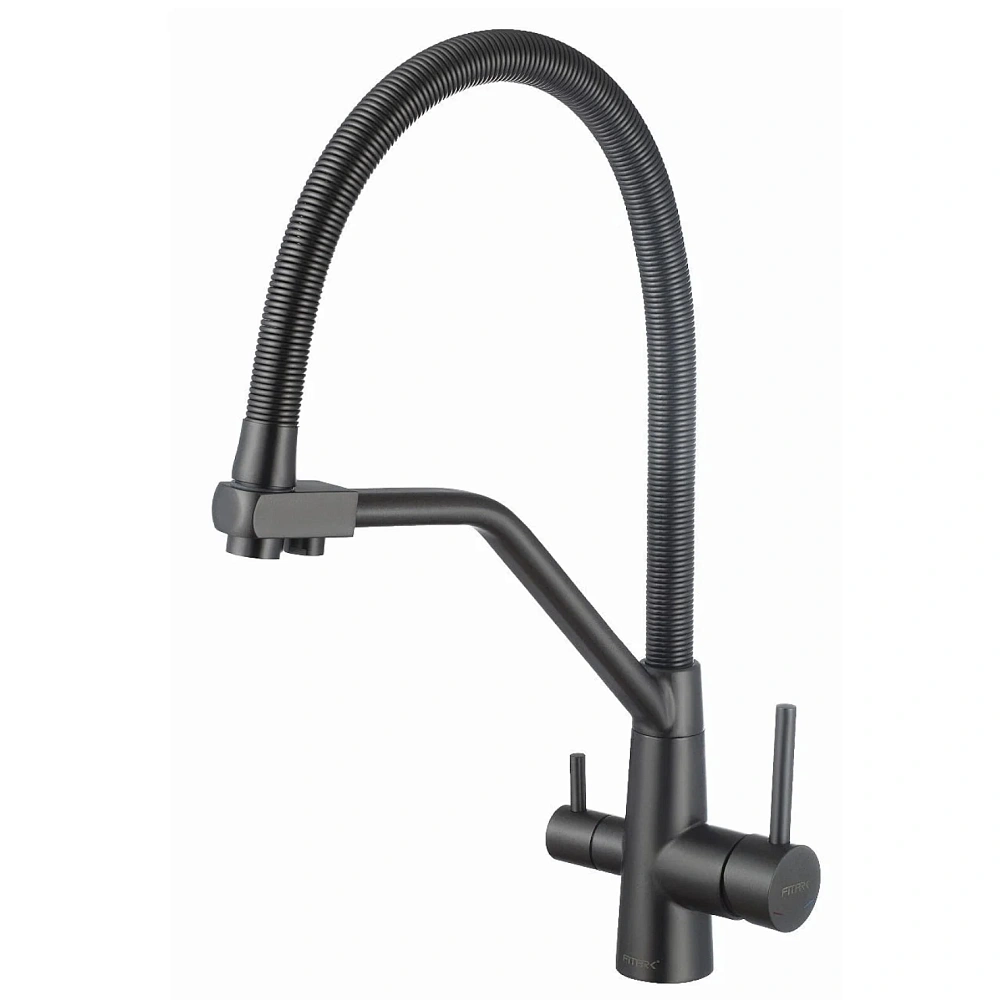Смеситель для кухни Fmark FS0762Q с подключением к фильтру, графит — Изображение 1