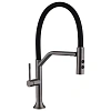 Смеситель для кухни Fmark FS0052Q с гибким изливом, графит