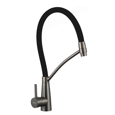 Смеситель для кухни Fmark FS8255Q-01 с гибким изливом, графит Смеситель для кухни Fmark FS8255Q-01 с гибким изливом, графит