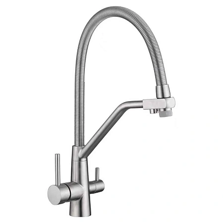 Смеситель для кухни Fmark FS0762L-V2 с подключением к фильтру, сатин Смеситель для кухни Fmark FS0762L-V2 с подключением к фильтру, сатин