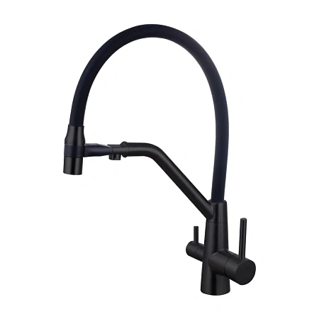 Смеситель для кухни Fmark FS1162-H01 с подключением к фильтру, черный Смеситель для кухни Fmark FS1162-H01 с подключением к фильтру, черный