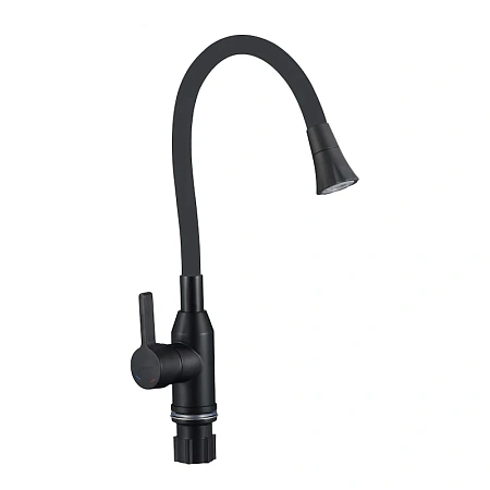 Смеситель для кухни Fmark FS8277H-01 с гибким изливом, черный Смеситель для кухни Fmark FS8277H-01 с гибким изливом, черный