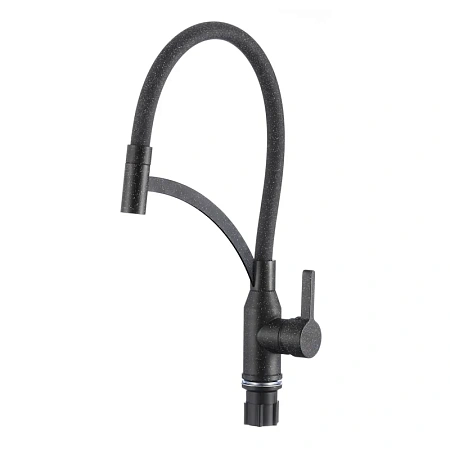 Смеситель для кухни Fmark FS8244-H с гибким изливом, черный Смеситель для кухни Fmark FS8244-H с гибким изливом, черный