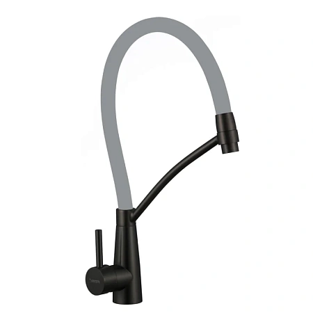 Смеситель для кухни Fmark FS8255H-04 с гибким изливом, черный