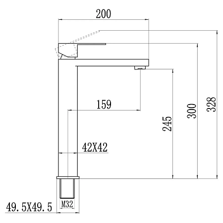 Смеситель для раковины Fmark FS8711A хром Смеситель для раковины Fmark FS8711A хром
