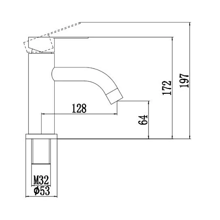 Смеситель для раковины Fmark FS8201H черный Смеситель для раковины Fmark FS8201H черный