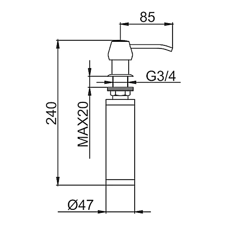 Дозатор жидкого мыла FRAP F405 встраиваемый, хром Дозатор жидкого мыла FRAP F405 встраиваемый, хром
