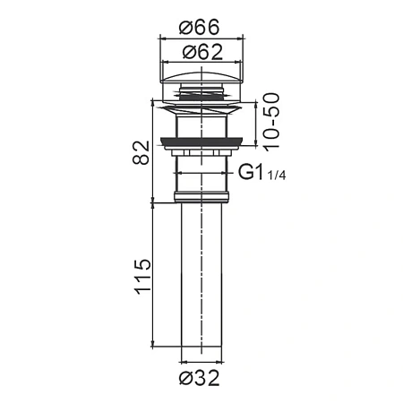Донный клапан Frap F65 хром Донный клапан Frap F65 хром