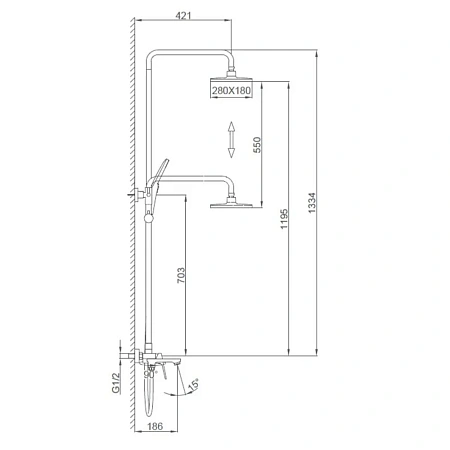 Душевая система FRAP F2486-3 золотой сатин Душевая система FRAP F2486-3 золотой сатин