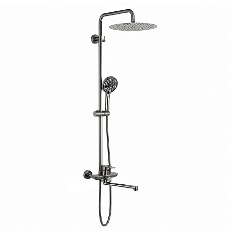 Душевая система FRAP F24806-9 оружейная сталь Душевая система FRAP F24806-9 оружейная сталь