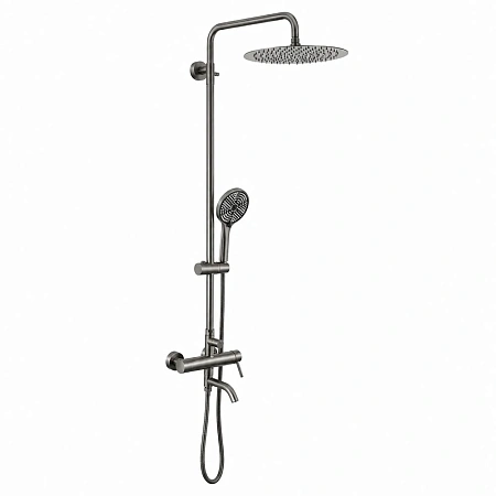 Душевая система FRAP F24807-9 оружейная сталь Душевая система FRAP F24807-9 оружейная сталь