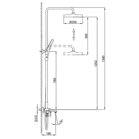 Душевая система FRAP F2488 хром Душевая система FRAP F2488 хром