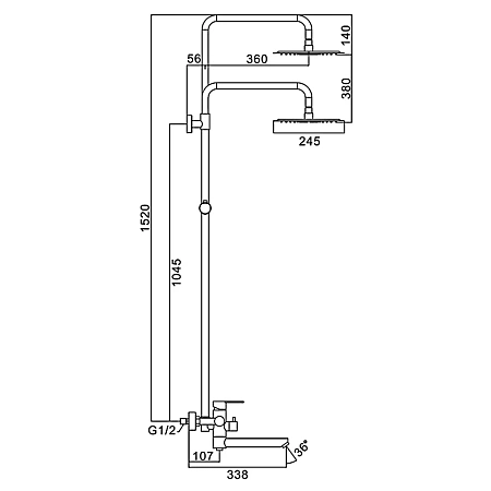 Душевая система FRAP F24801-6 черный Душевая система FRAP F24801-6 черный