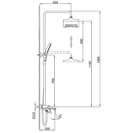 Душевая система FRAP F2487-3 золотой сатин Душевая система FRAP F2487-3 золотой сатин