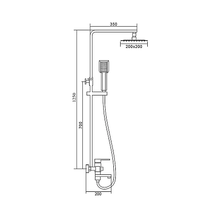 Душевая система FRAP F2421 хром Душевая система FRAP F2421 хром