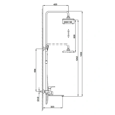 Душевая система FRAP F2471 хром Душевая система FRAP F2471 хром