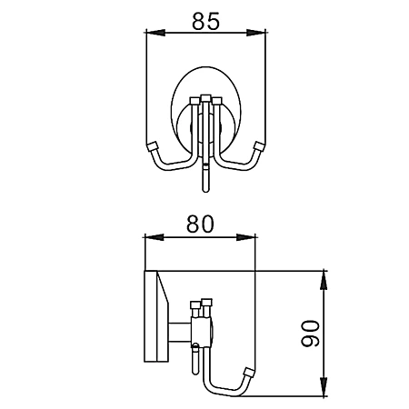 Крючок FRAP F1605-3 хром Крючок FRAP F1605-3 хром