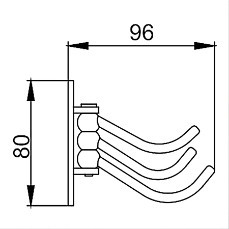 Крючок FRAP F208-3 хром Крючок FRAP F208-3 хром
