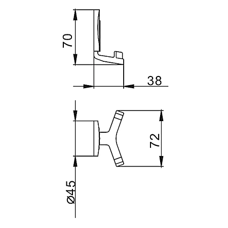 Крючок FRAP F3305-2 хром Крючок FRAP F3305-2 хром