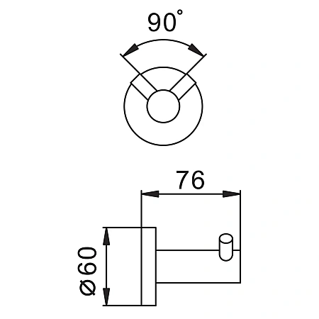 Крючок FRAP F30205-2 черный Крючок FRAP F30205-2 черный
