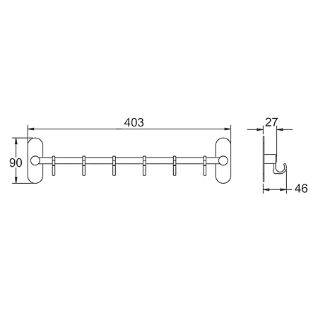 Крючок FRAP F3816-6 хром Крючок FRAP F3816-6 хром