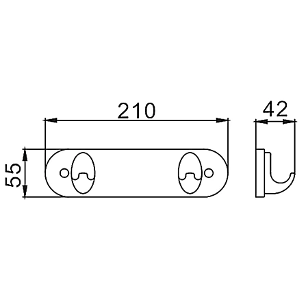 Крючок FRAP F1505-2 хром Крючок FRAP F1505-2 хром