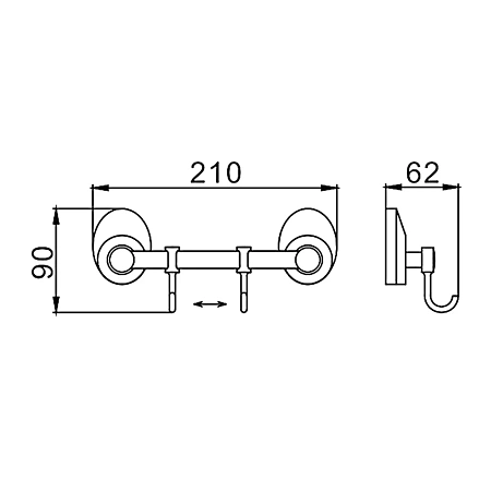 Крючок FRAP F1615-2 хром Крючок FRAP F1615-2 хром