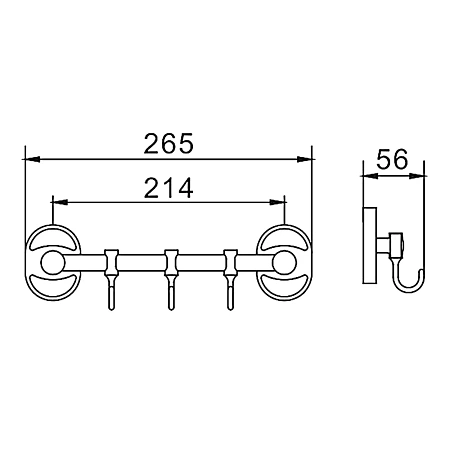 Крючок FRAP F1915-3 хром Крючок FRAP F1915-3 хром