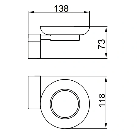 Мыльница FRAP F30602-9 оружейная сталь Мыльница FRAP F30602-9 оружейная сталь