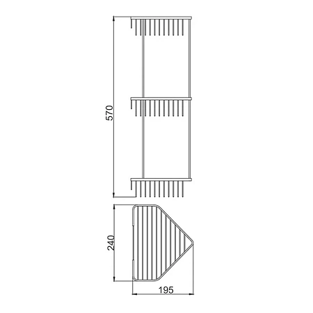 Полка FRAP F335-2 угловая, хром Полка FRAP F335-2 угловая, хром