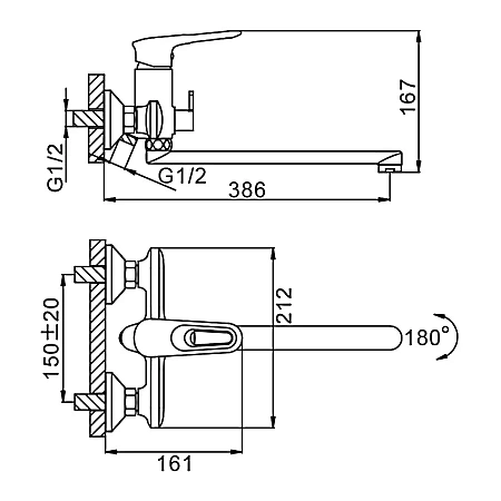 Смеситель для ванны FRAP F2249 белый Смеситель для ванны FRAP F2249 белый