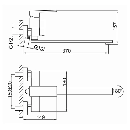 Смеситель для ванны FRAP F2291-6 черный Смеситель для ванны FRAP F2291-6 черный