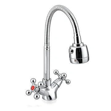 Смеситель для кухни FRAP F4319 с гибким изливом, хром