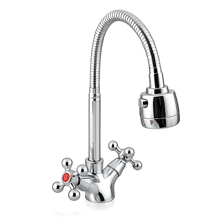 Смеситель для кухни FRAP F4319 с гибким изливом, хром Смеситель для кухни FRAP F4319 с гибким изливом, хром